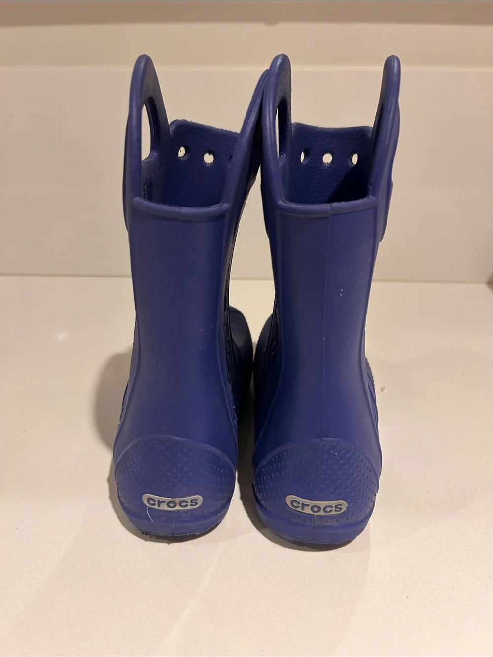 CROCS Kids Waterproof Blue Handle Rain Boots
